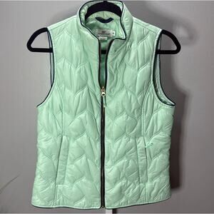 Vineyard Vines Green Quilted Puffer Vest Women’s XS Preppy Layer